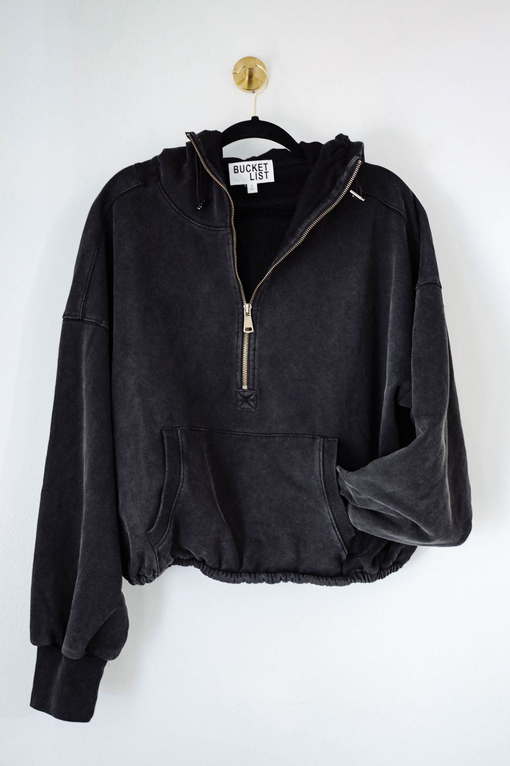 Distressed Quarter Zip