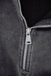 Distressed Quarter Zip