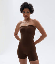 SHAPERX Strapless Shortie Bodysuit for Women Tummy Control