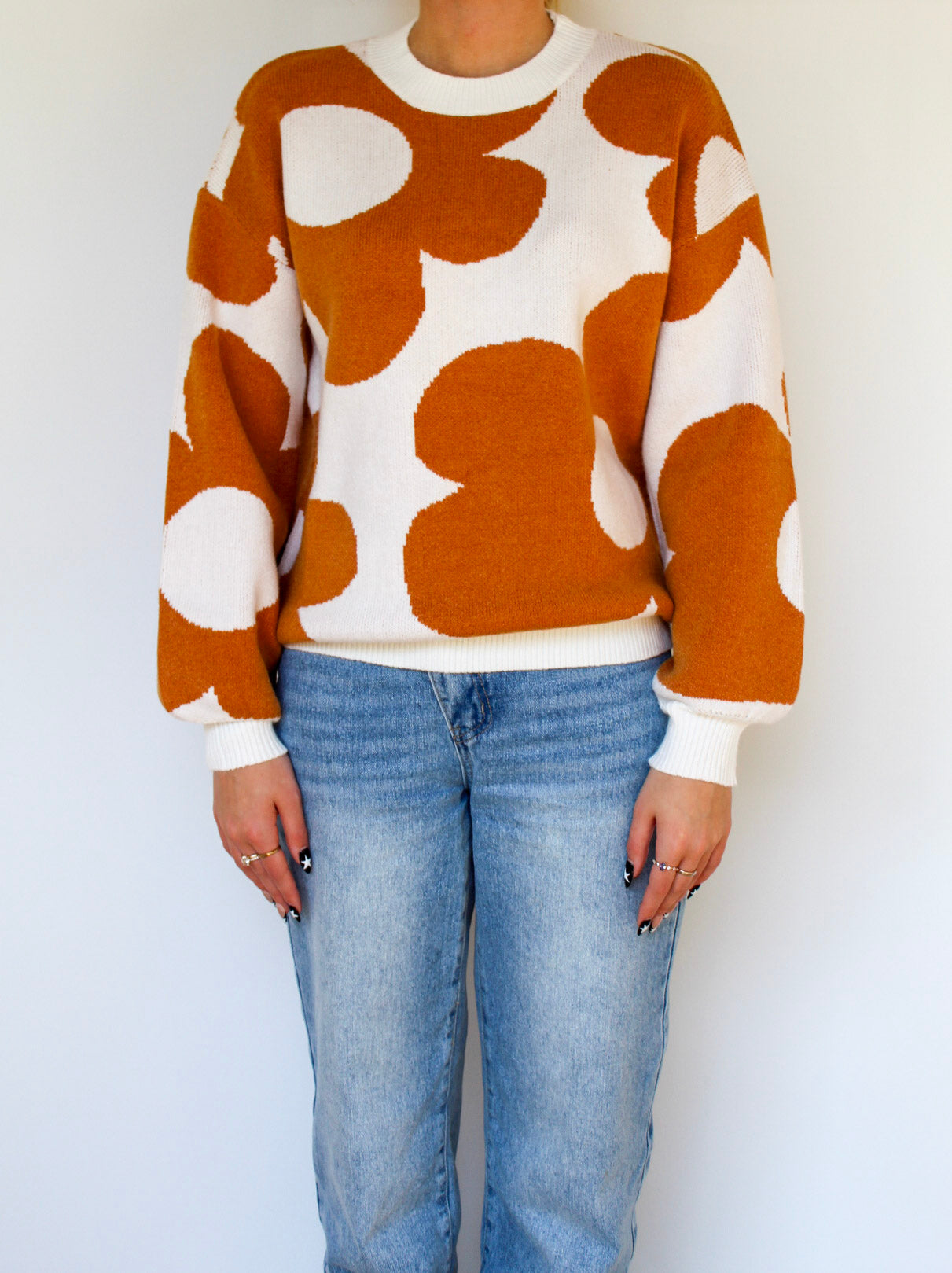 60’s Floral Print Sweater