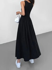 Casual Sleeveless Midi Dress