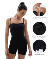 SHAPERX Strapless Shortie Bodysuit for Women Tummy Control