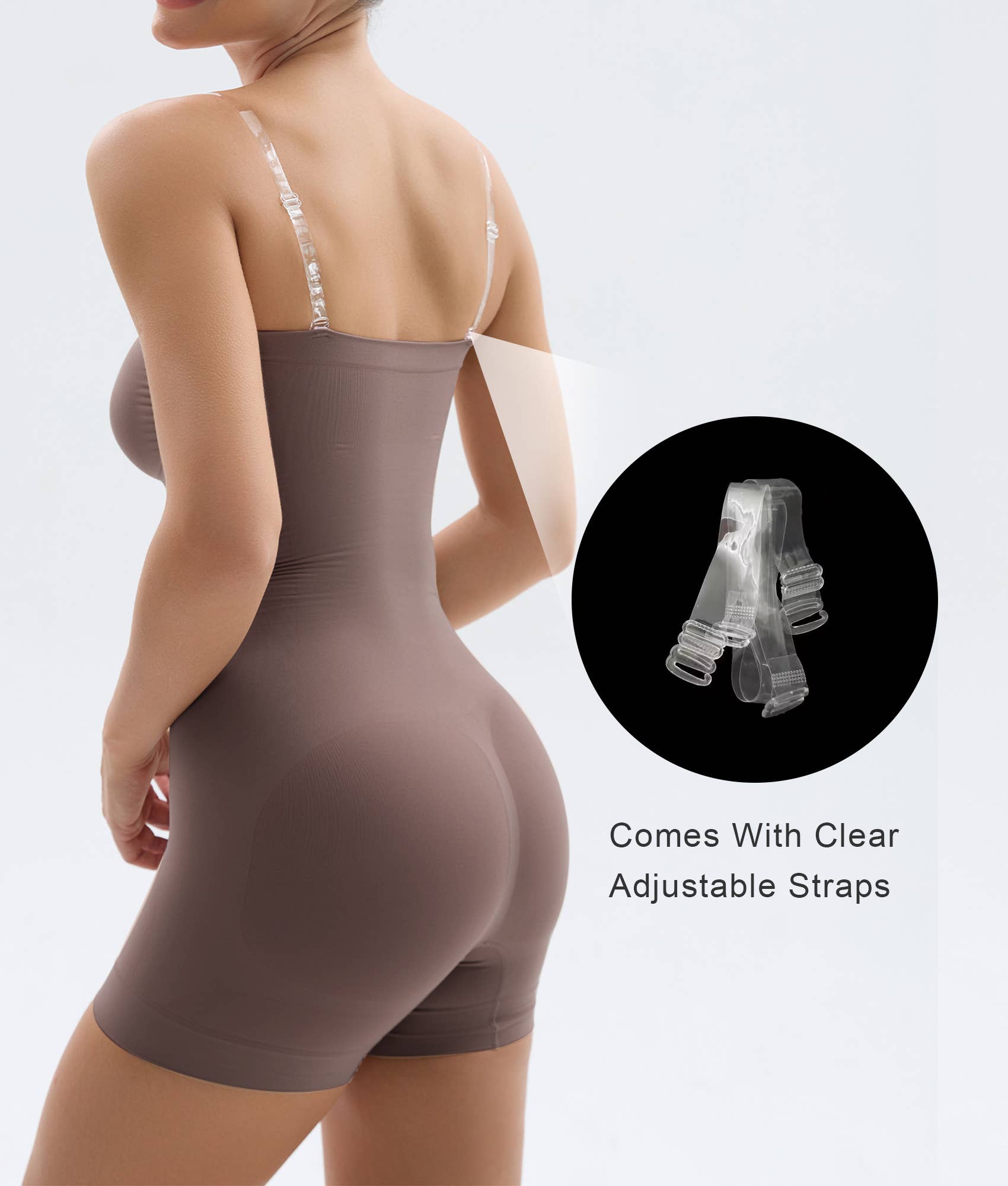 SHAPERX Strapless Shortie Bodysuit for Women Tummy Control