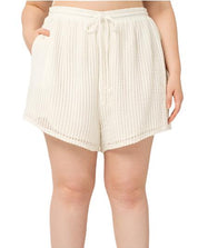 Plus Size Crochet Shorts