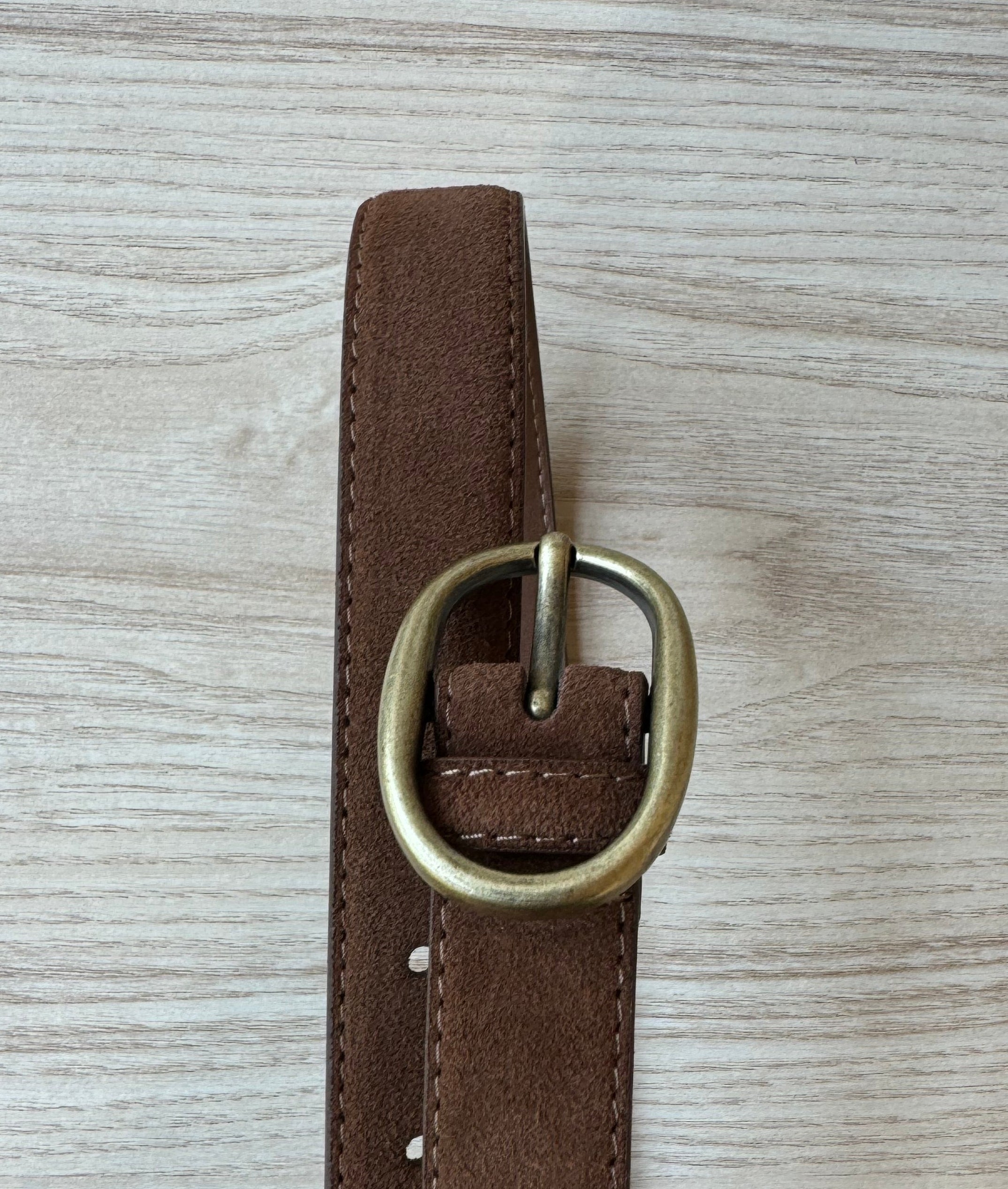 Brown Suede Belt