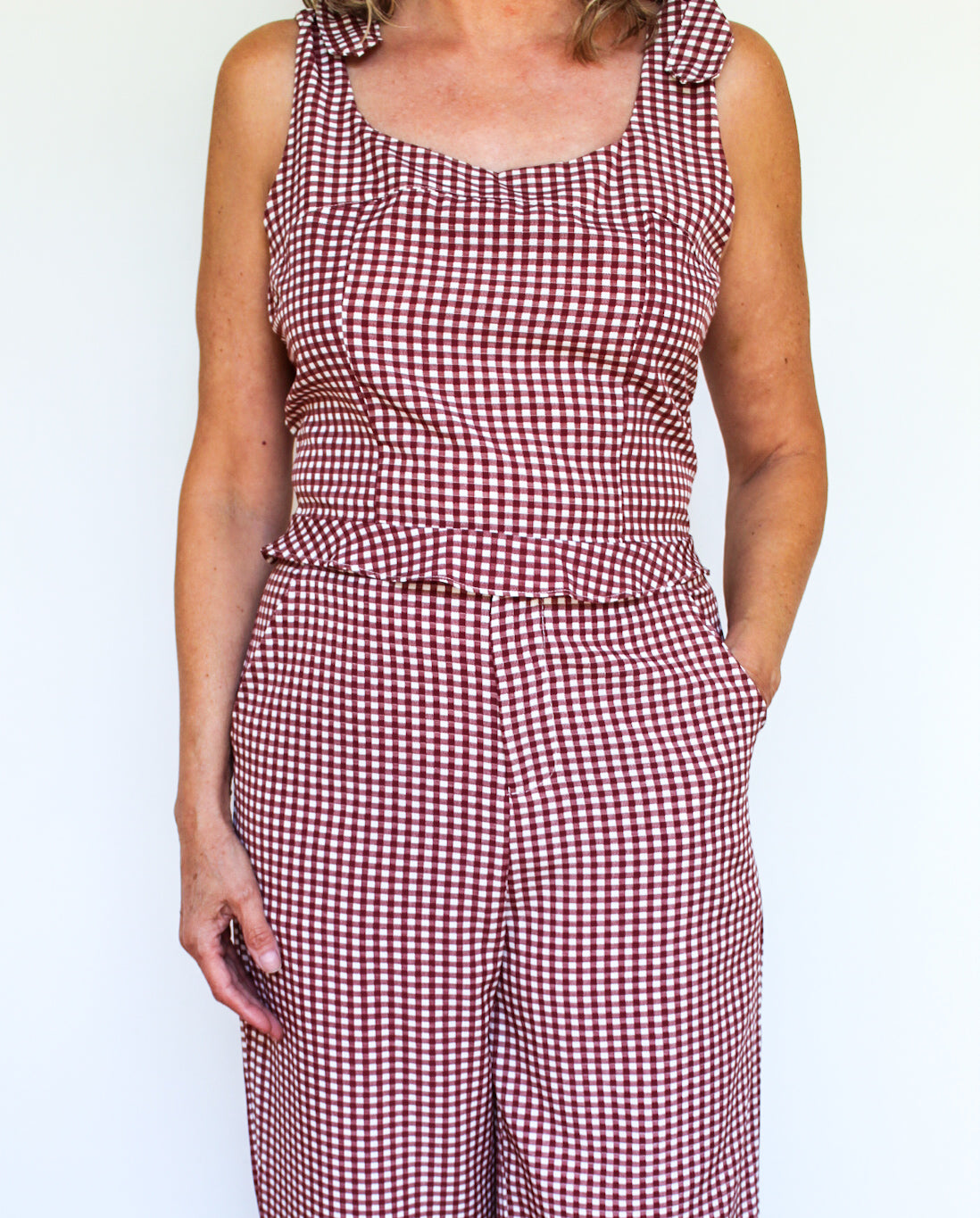 Chic Plaid Two Piece Outfit