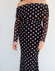 Polka Dot Off-Shoulder Dress
