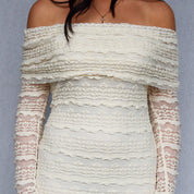 Lace Off-Shoulder Bodycon Dress