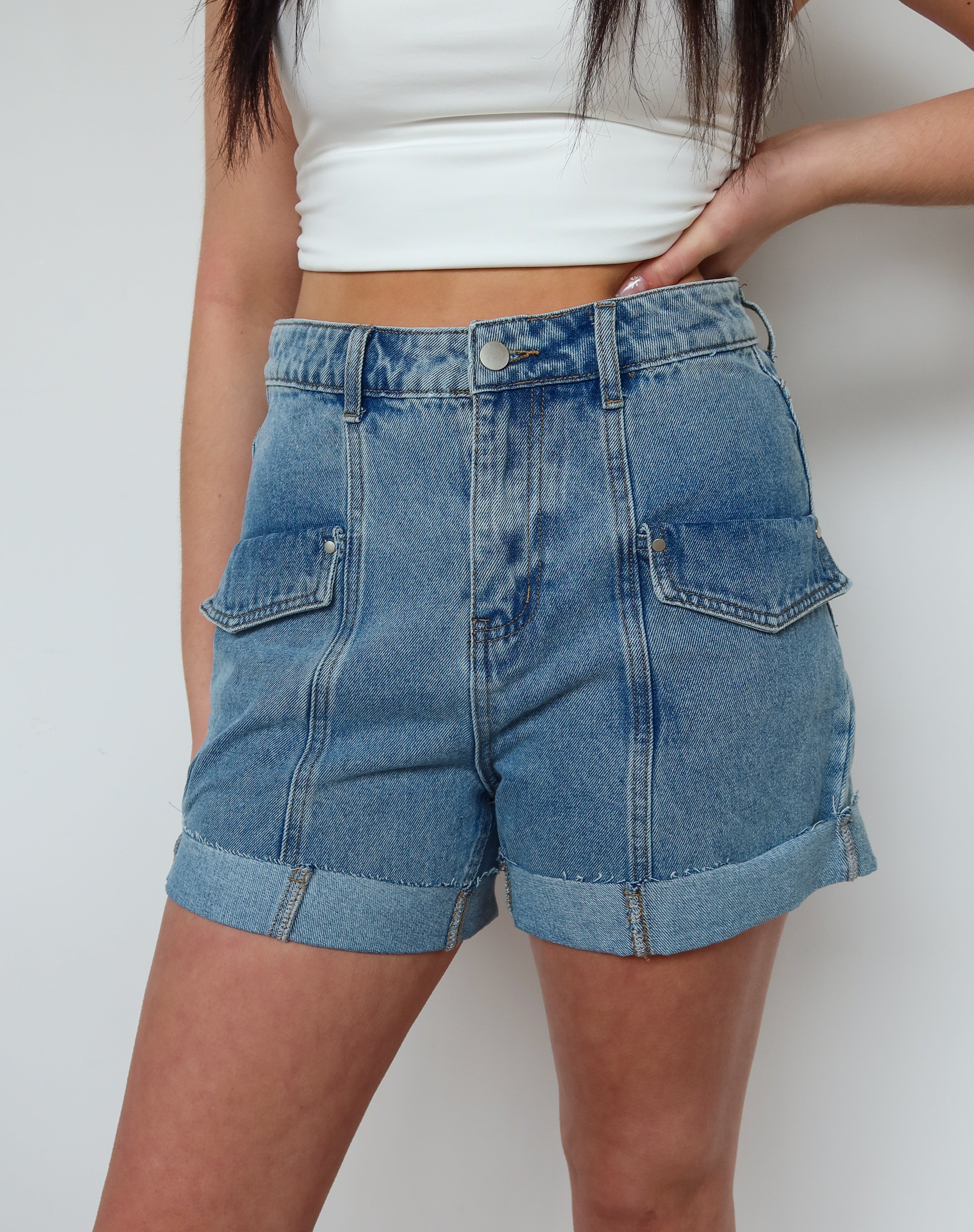 High Waist Denim Shorts