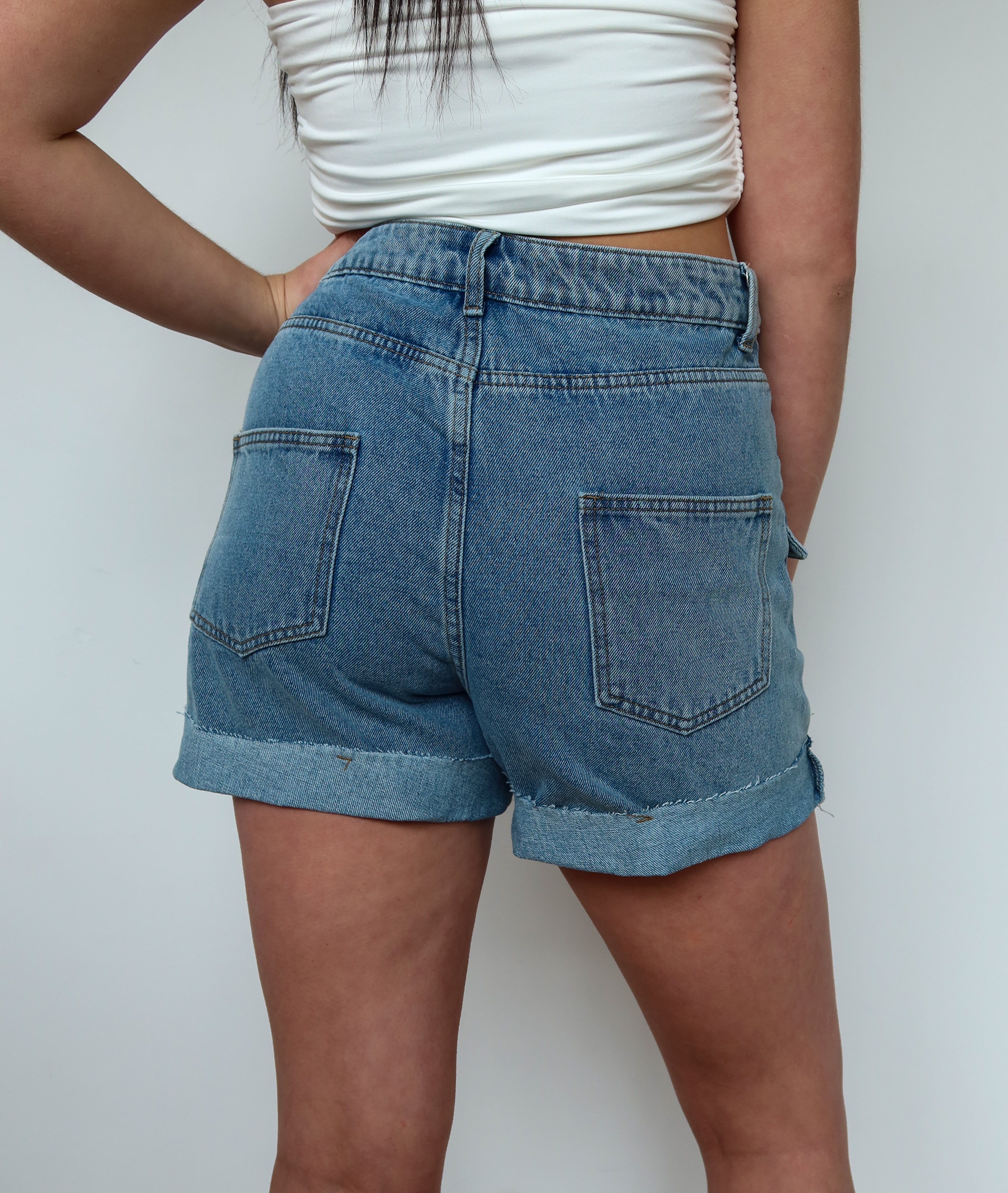 High Waist Denim Shorts