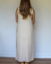 Sleeveless Side Button Maxi