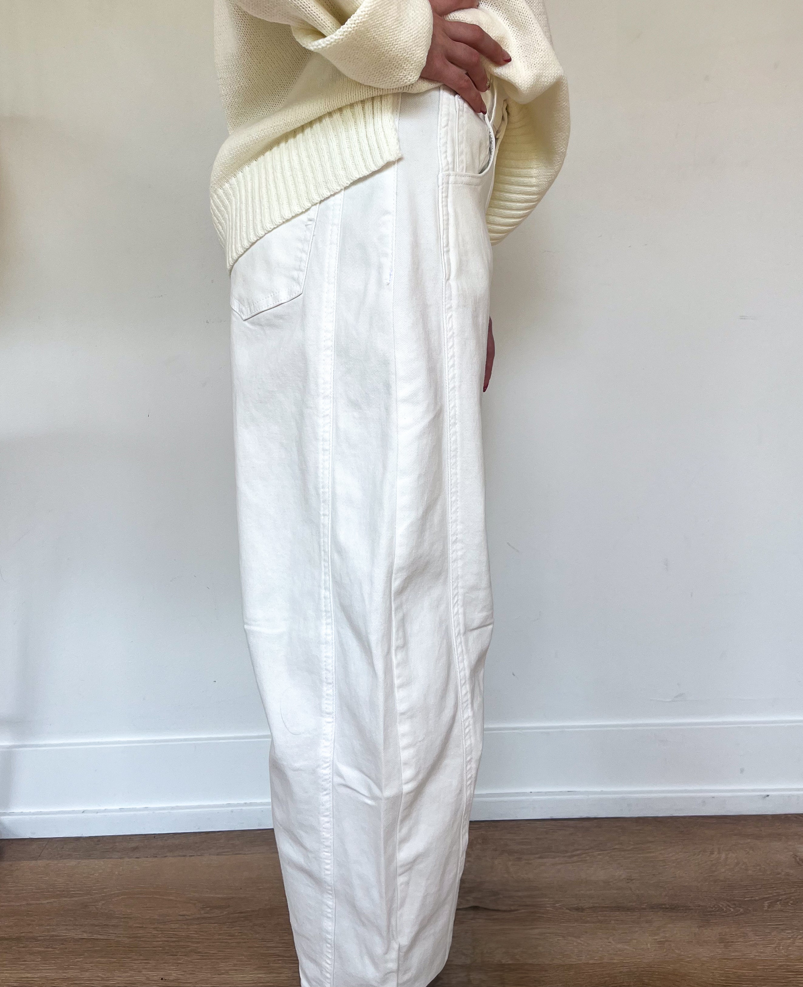 Vintage Barrel-Leg Denim Pants