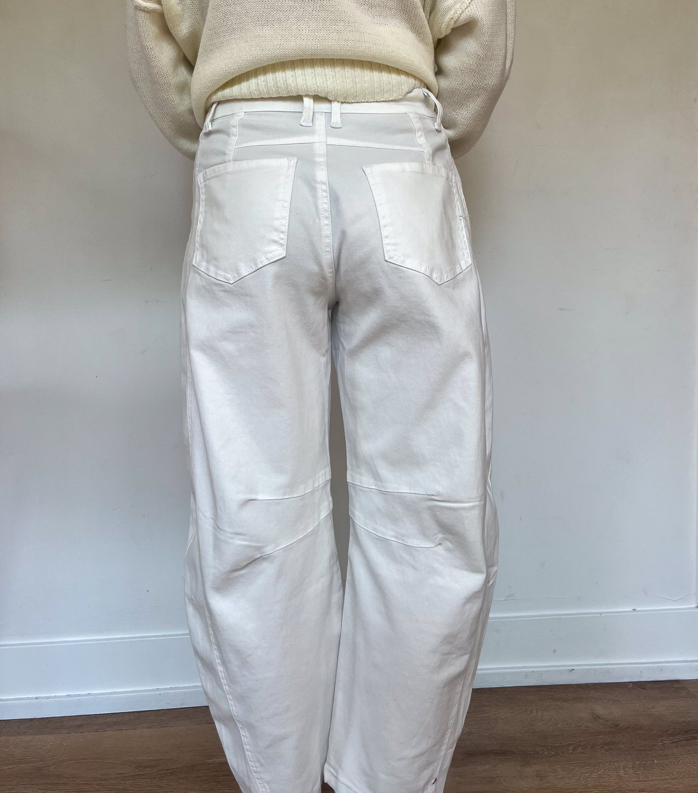 Vintage Barrel-Leg Denim Pants