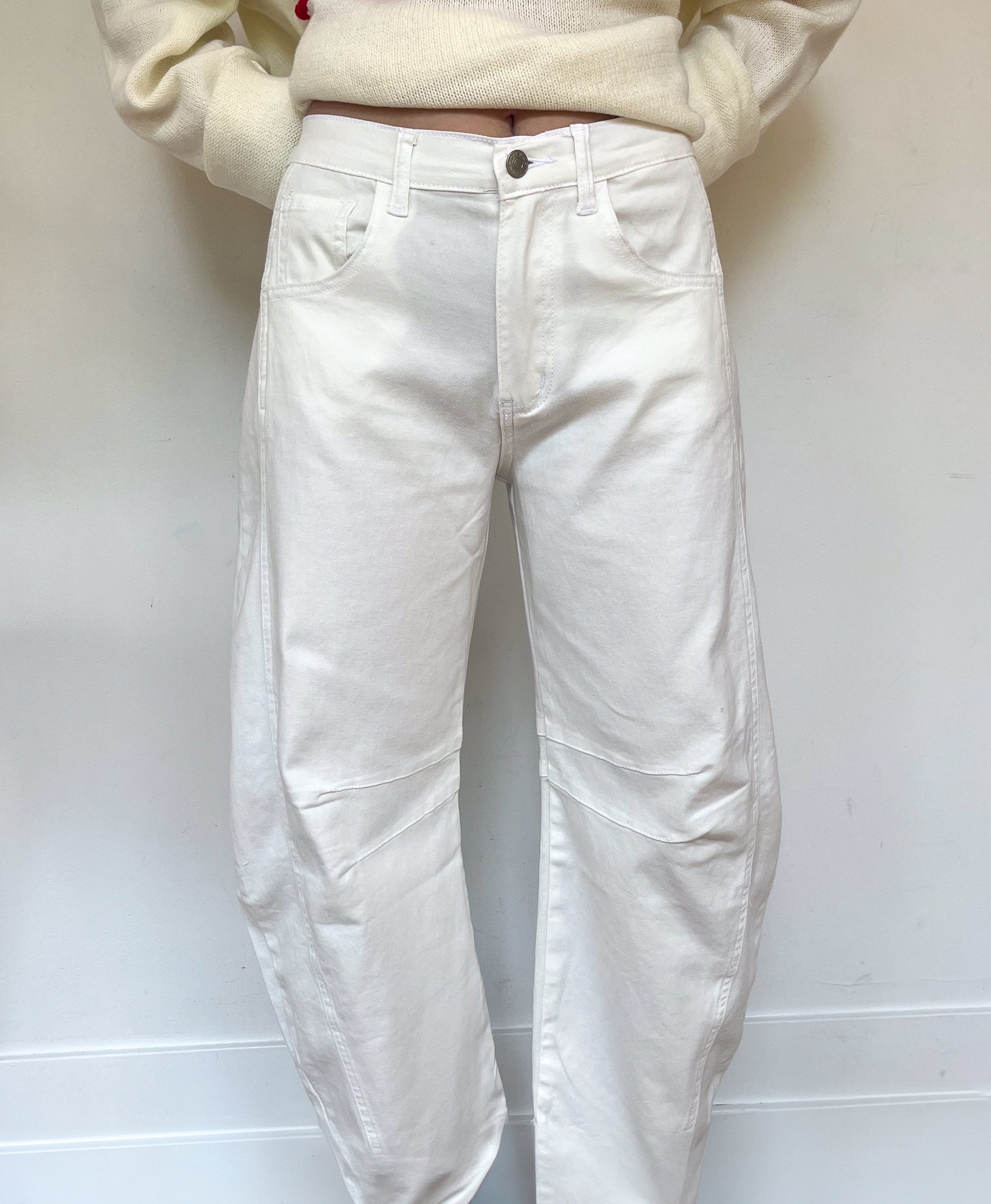 Vintage Barrel-Leg Denim Pants