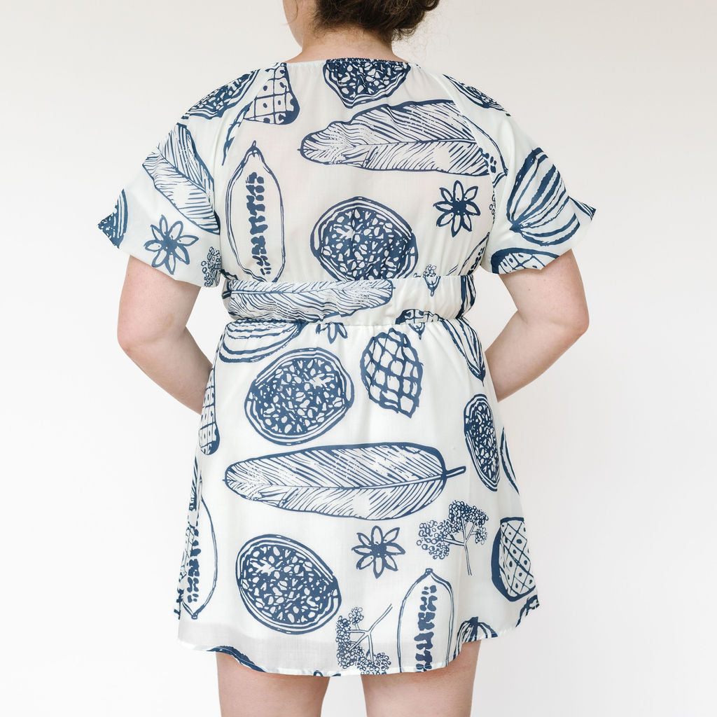 Floral Print V Neck Dress