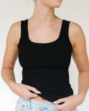 Solid Square Neck Tank