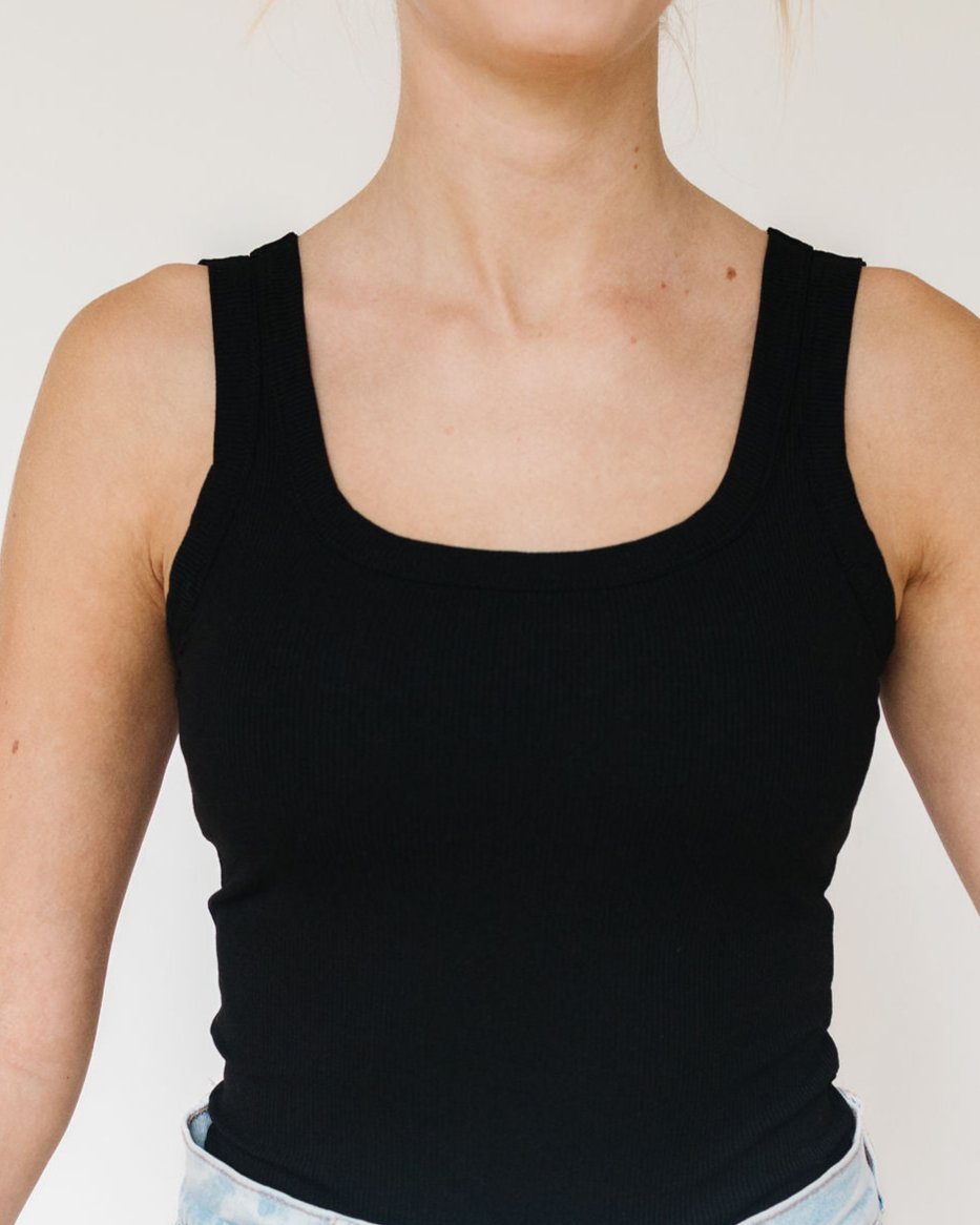 Solid Square Neck Tank