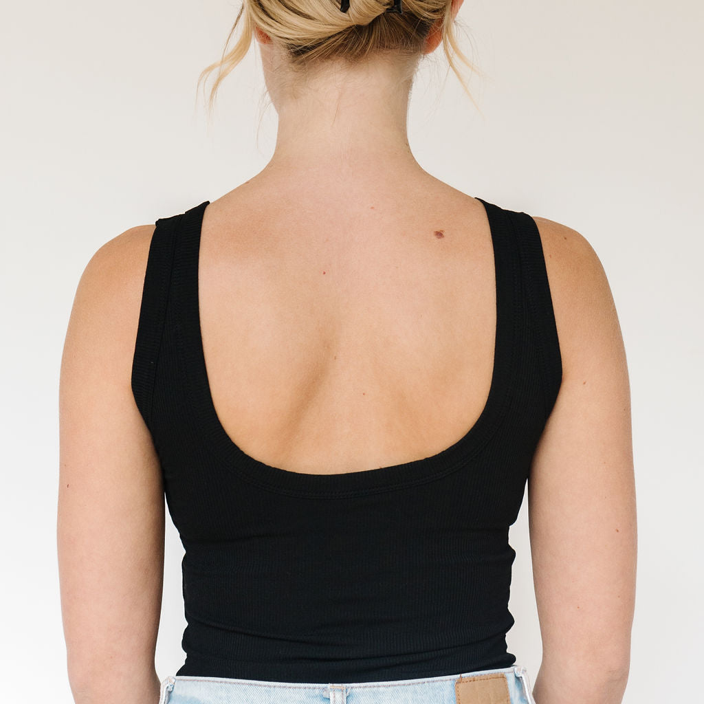 Solid Square Neck Tank