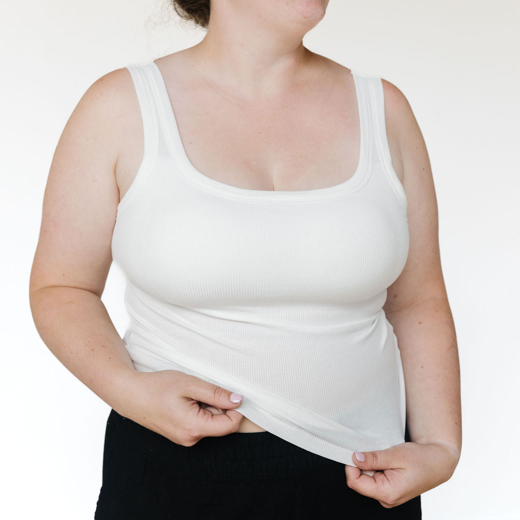 Solid Square Neck Tank