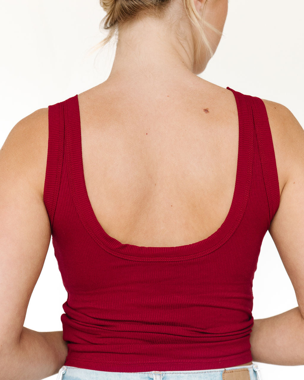 Solid Square Neck Tank