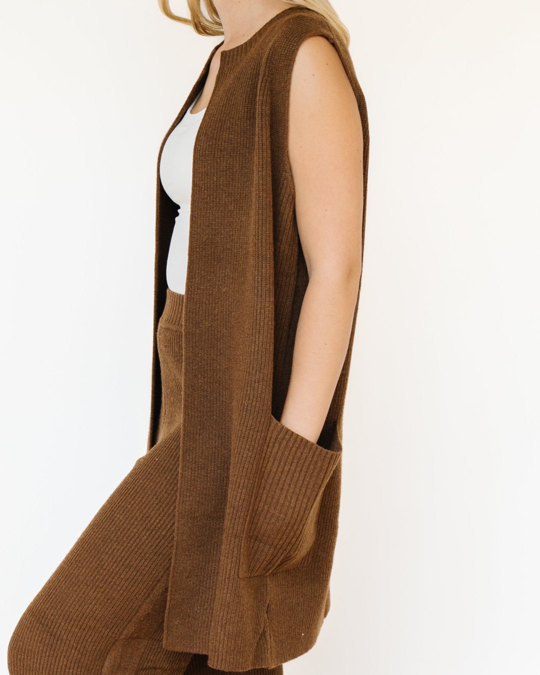 Jordana Long Knit Vest