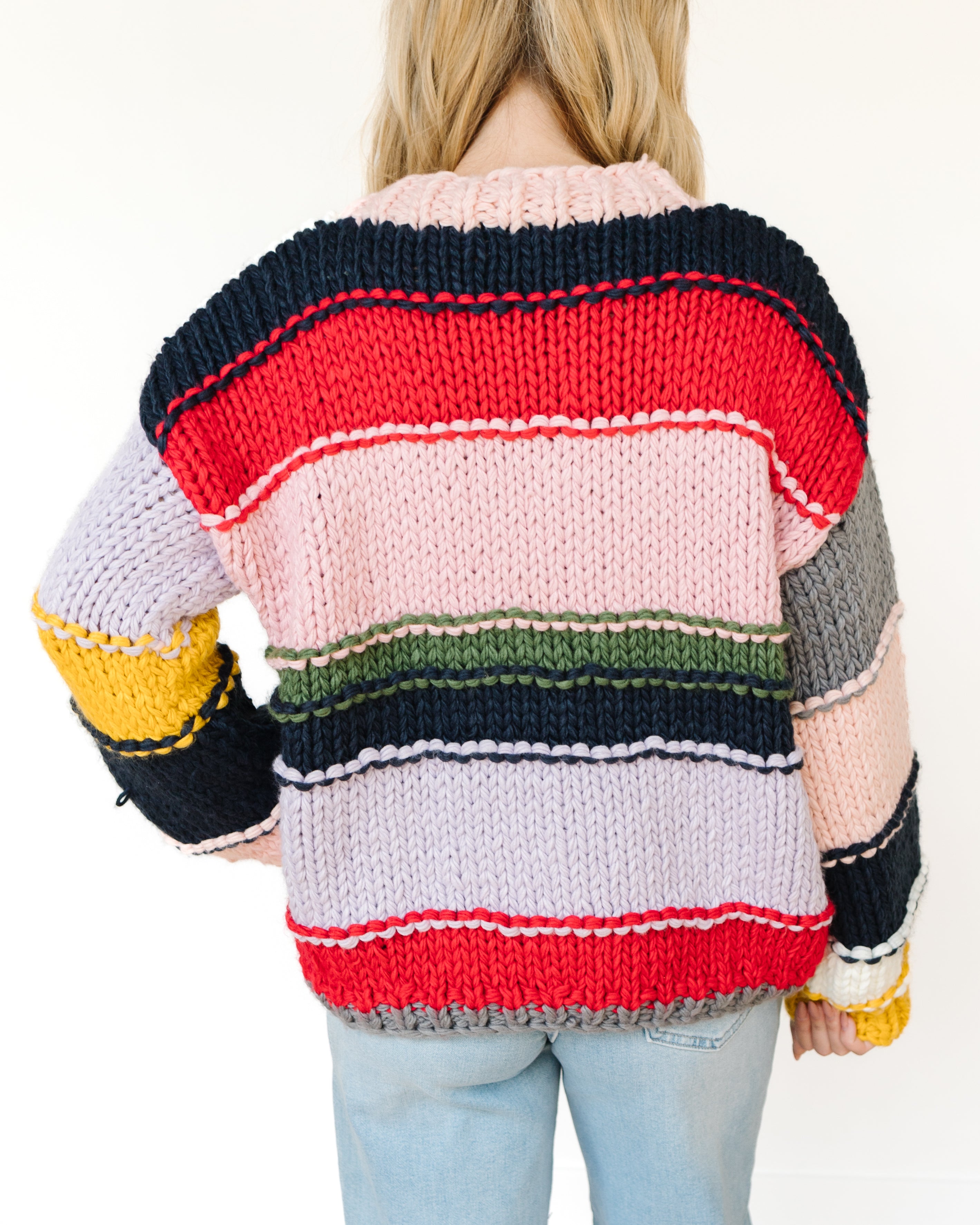 Rainbow Striped Crewneck Sweater