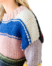 Rainbow Striped Crewneck Sweater