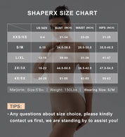 SHAPERX Strapless Shortie Bodysuit for Women Tummy Control