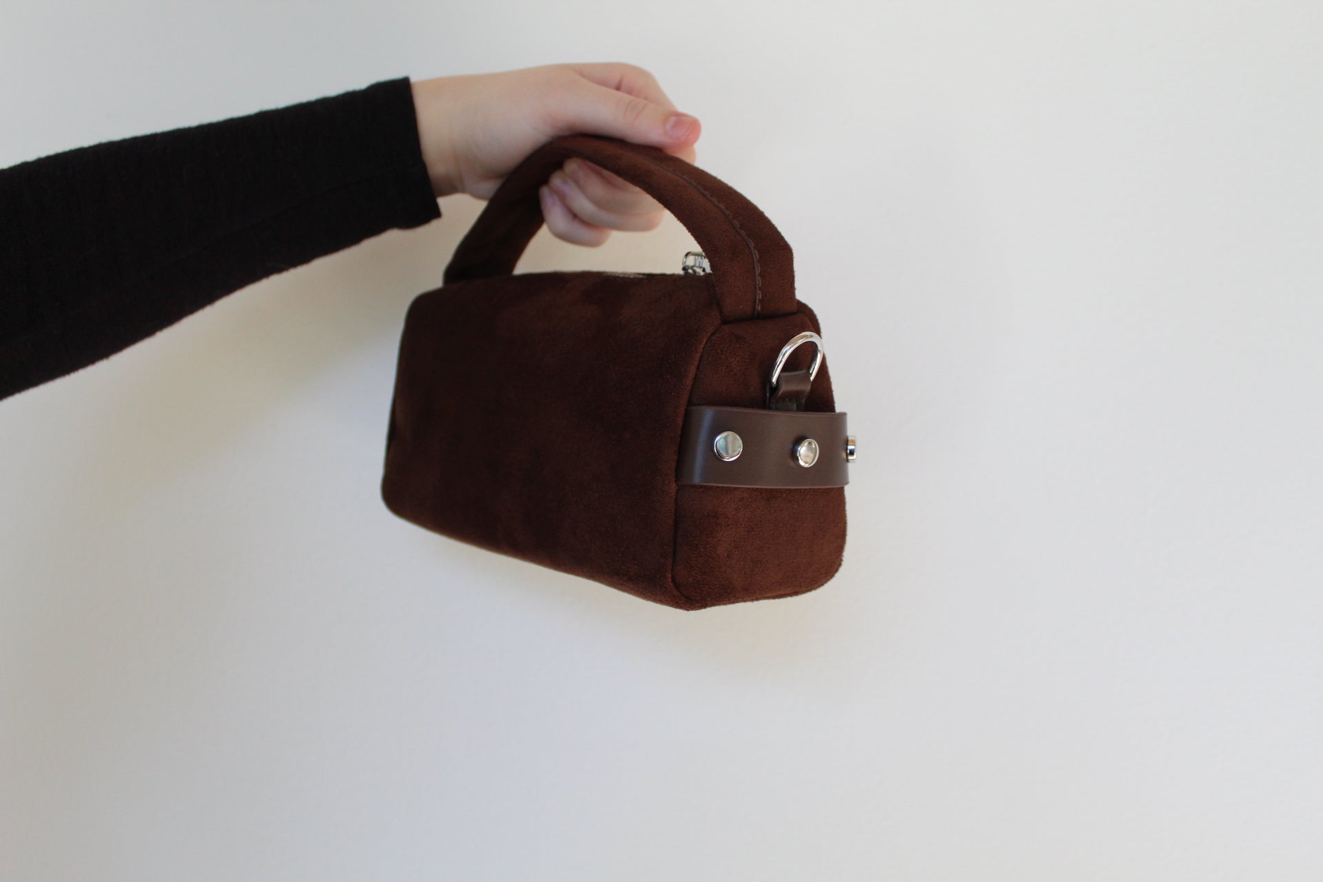 The Mini Suede Satchel
