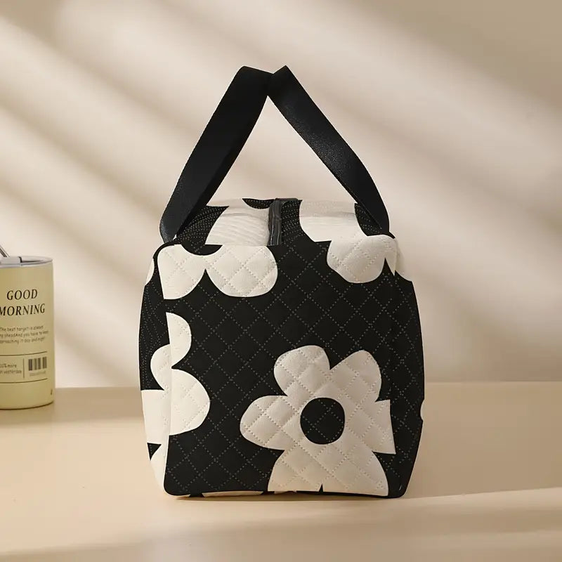 Floral Quilted Travel Duffel Bag & Matching Coin Purse