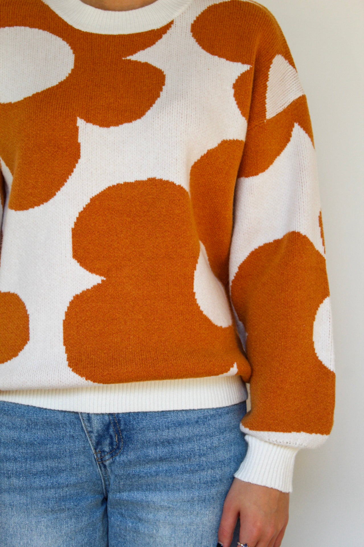 60’s Floral Print Sweater