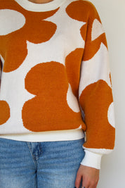 60’s Floral Print Sweater