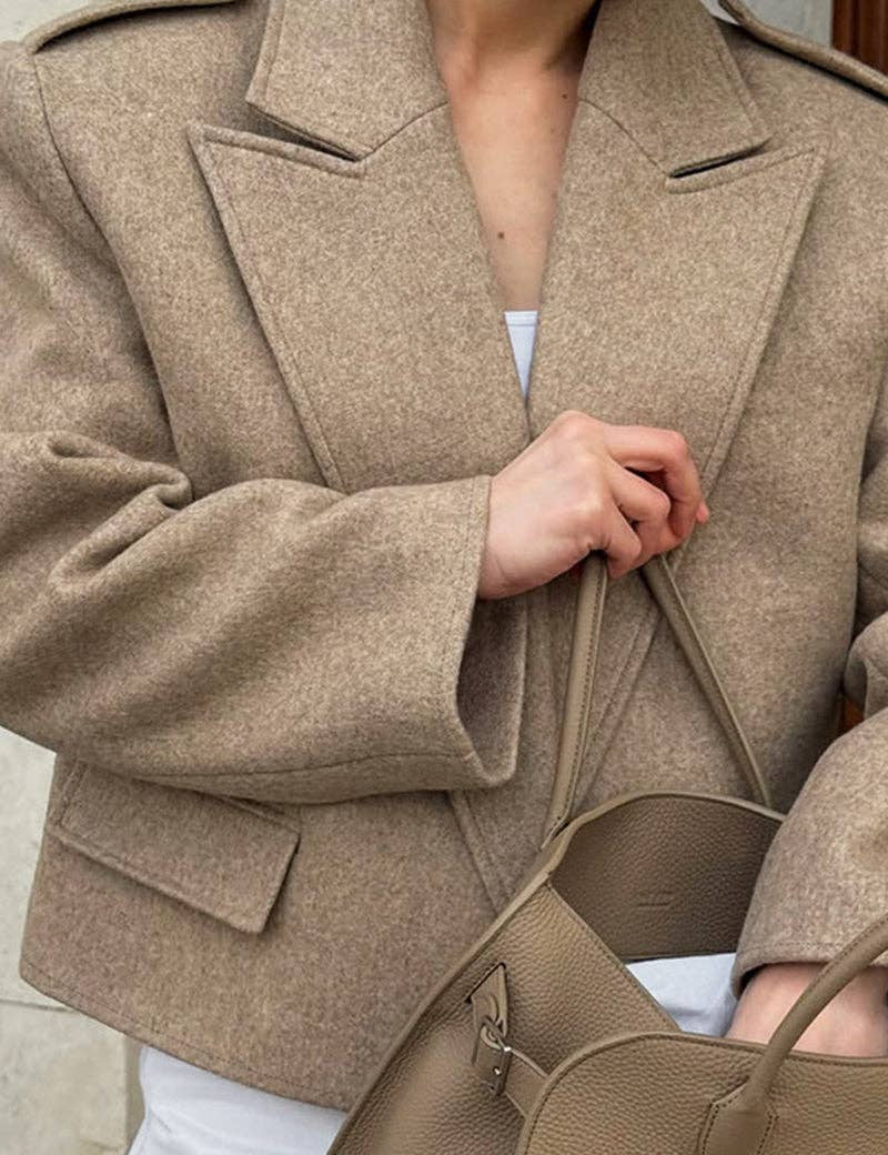 The Oversized Blazer Coat in Camel