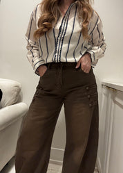 The Barrel Jean in Coffee