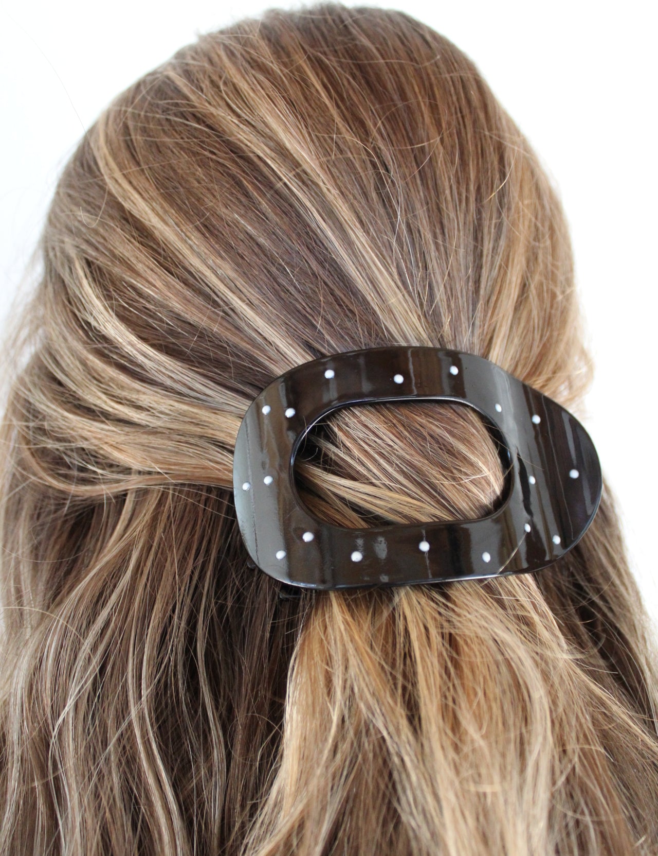 The Polka Dot Heart Claw Clip