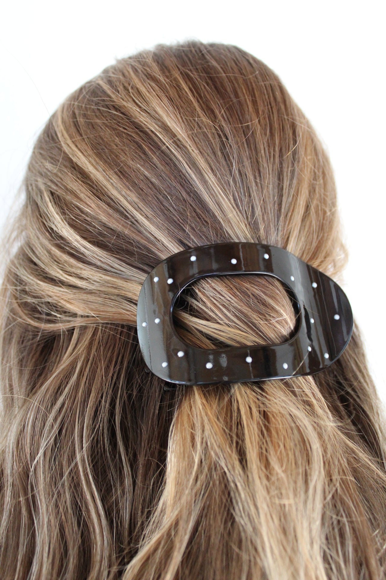 The Polka Dot Heart Claw Clip