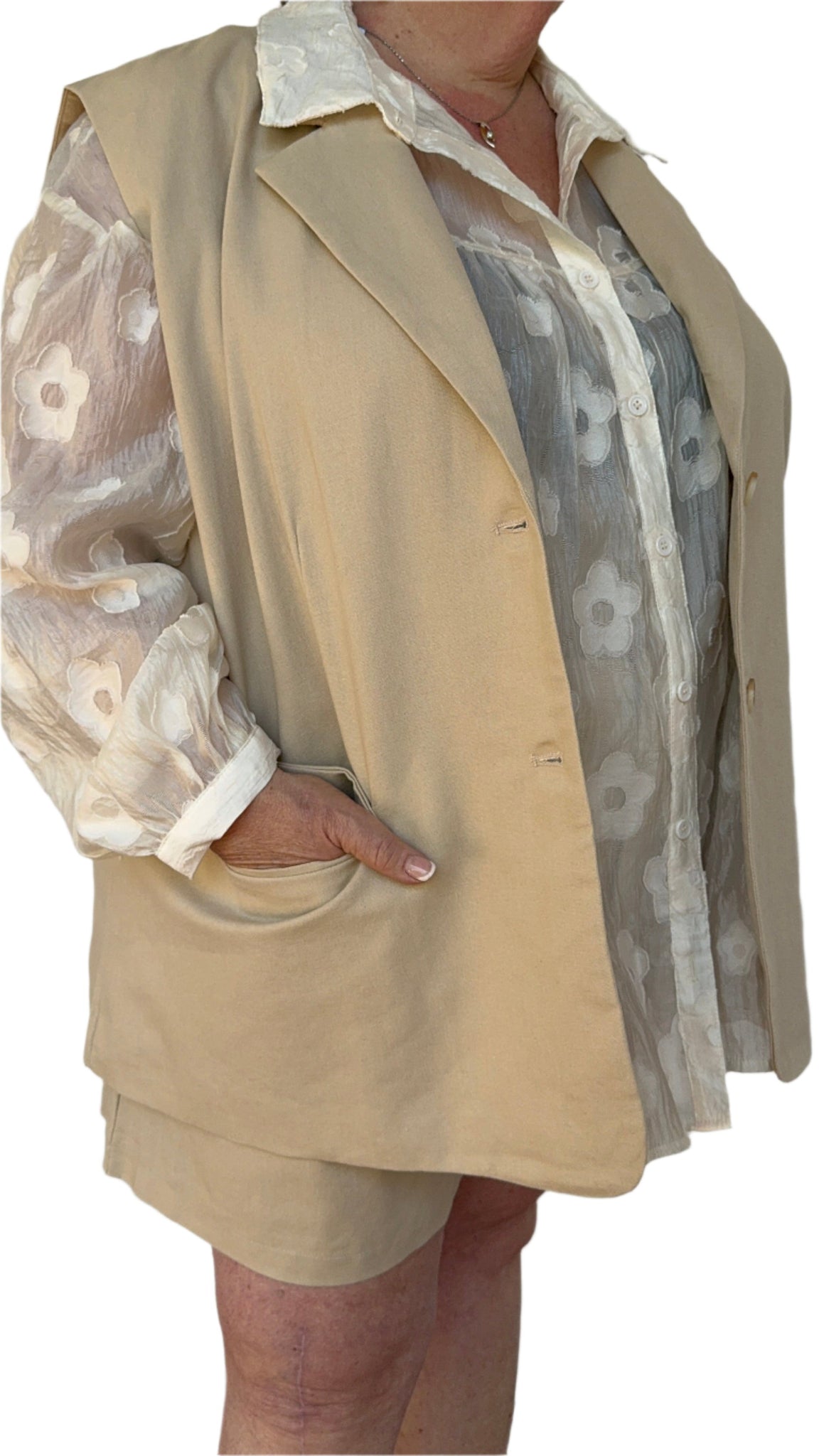 Plus Size Oversized Sleeveless Blazer – Quinnessentials