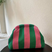 Colorblock Striped Clutch