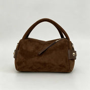 The Mini Suede Satchel