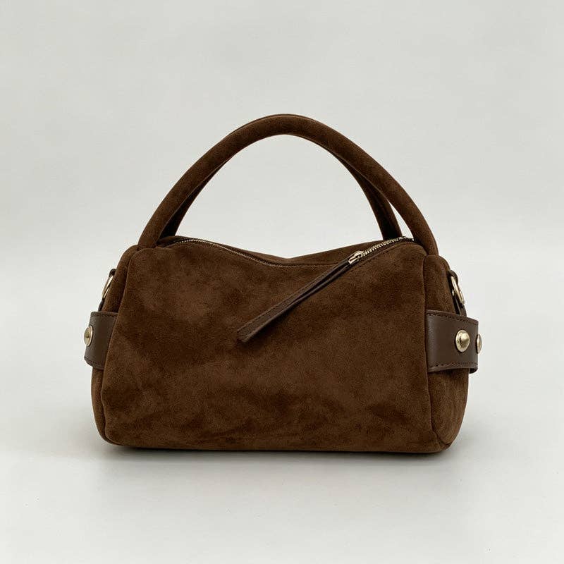 The Mini Suede Satchel