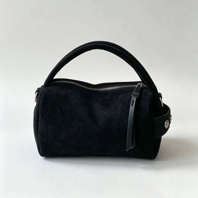 The Mini Suede Satchel
