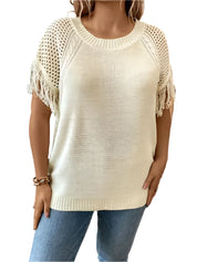 Cutout Solid Knitted Top