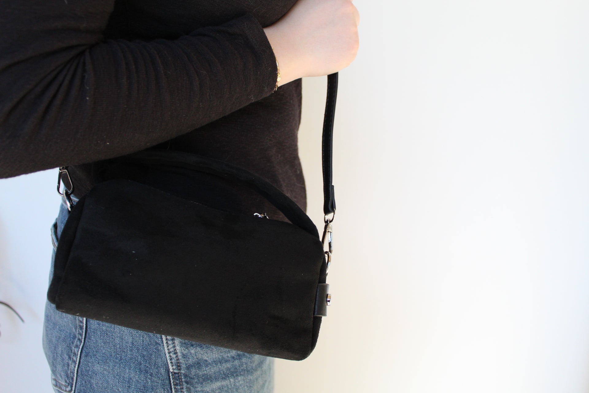 The Mini Suede Satchel