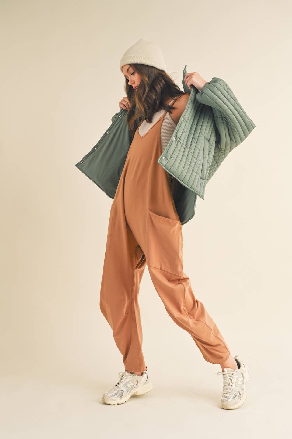 Sage Classic Silhouette Quilted Jacket