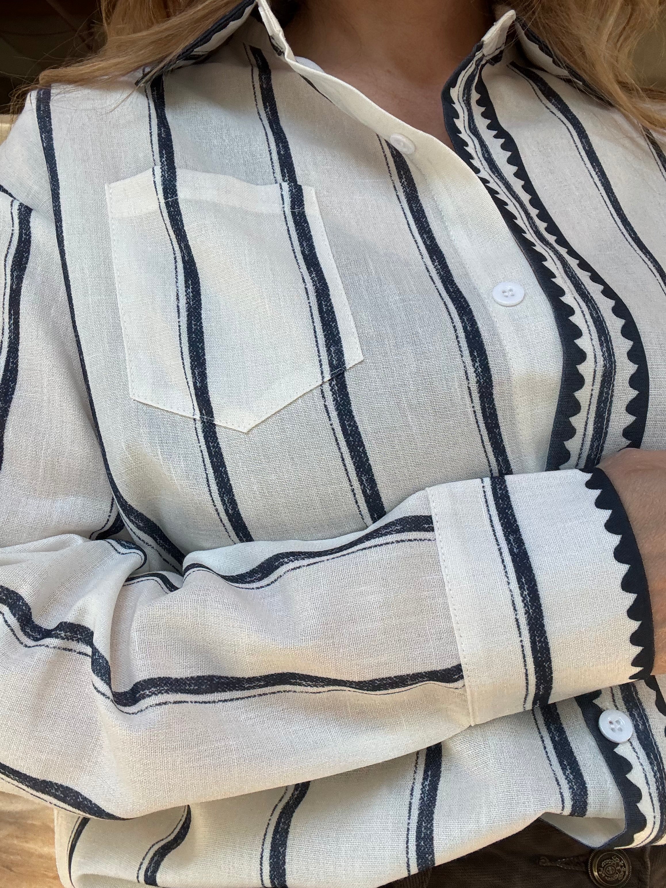 The Striped Button-Down in Blue