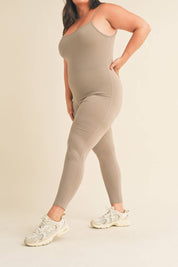 Plus Body Hugging 7/8 Length Jumpsuit