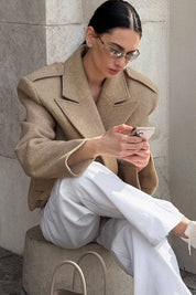 The Oversized Blazer Coat in Camel