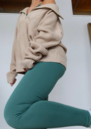 Oversized Half Zip Knit Sweater