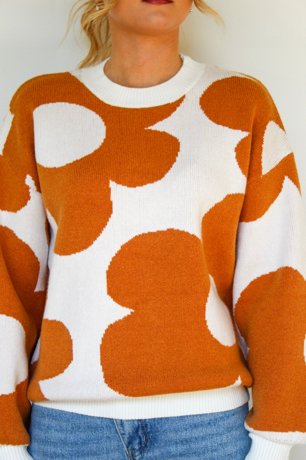 60’s Floral Print Sweater