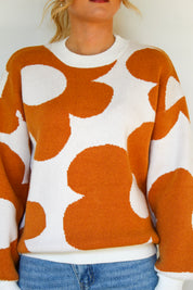 60’s Floral Print Sweater